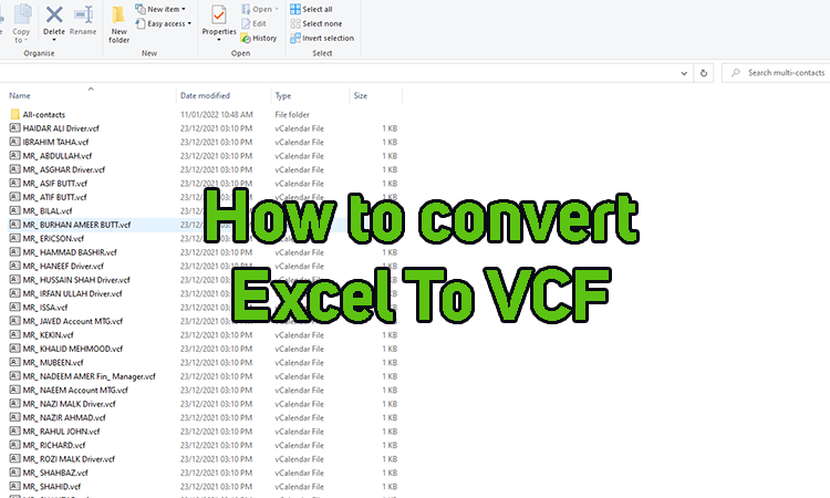 How To Convert Excel Spreadsheet Data Vcard Vcf File Smart Phones