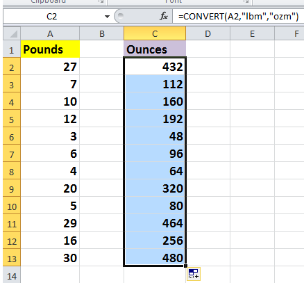 3 Simple Steps to Convert Ounces to Pounds in Excel