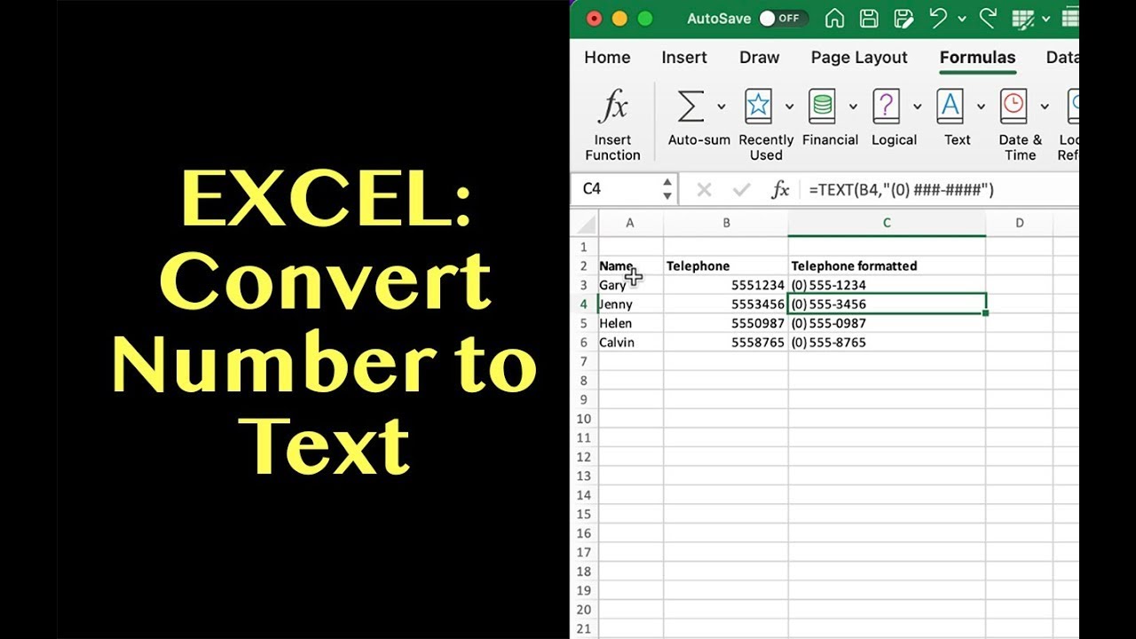 How To Convert Text To A Number In Excel 2007 Youtube