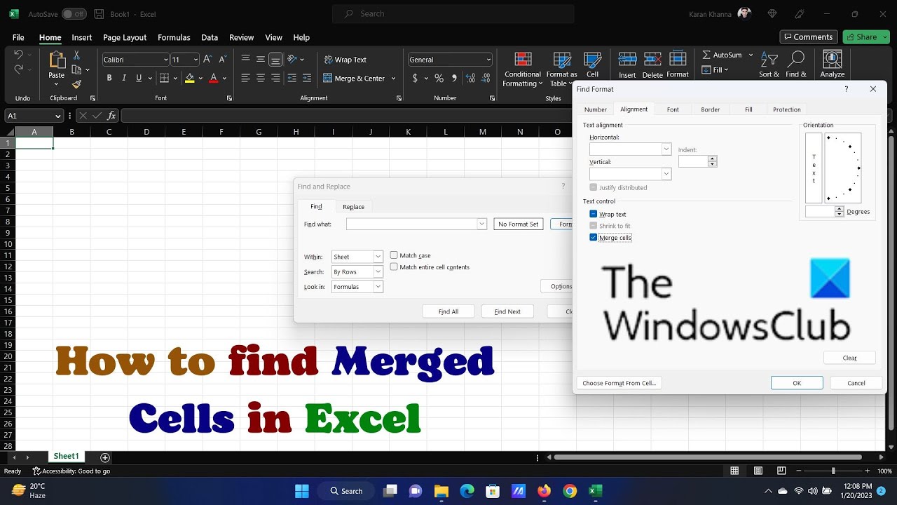 How To Copy And Paste Merged Cells To A Single Cell In Excel Youtube