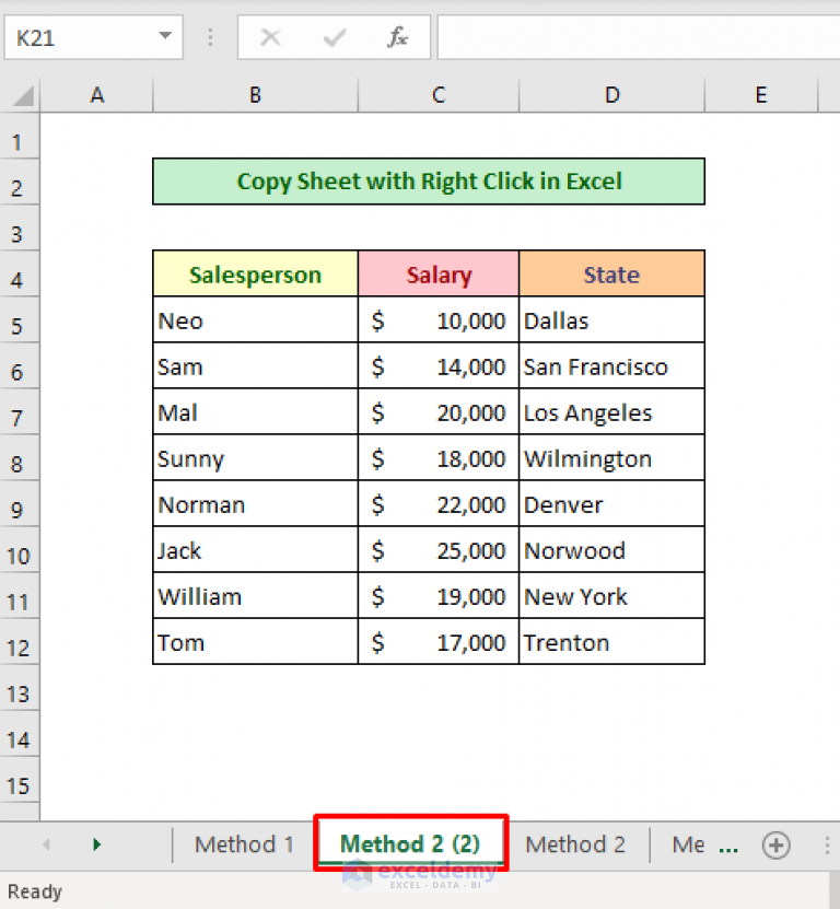 How To Copy Excel Sheet To Another Sheet With Same Format