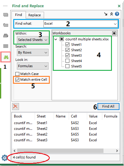 How To Count Items Across Multiple Worksheets In Excel Youtube