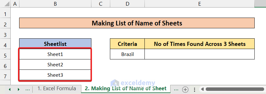 5 Ways to Count Multiple Sheets in Excel