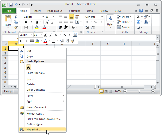 How To Create A Hyperlink To A Chart In Excel