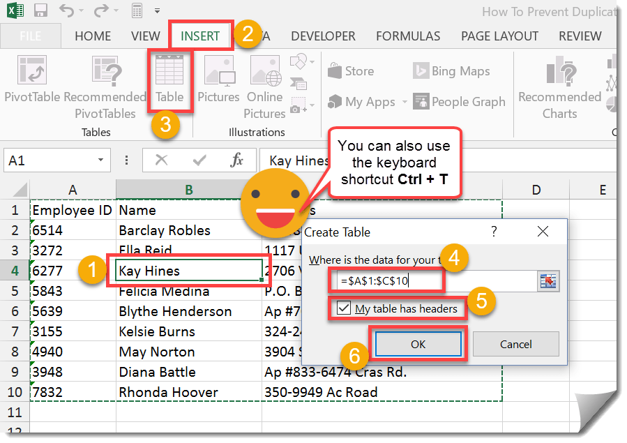 How To Create A Table In Excel Introduction To Excel Tables