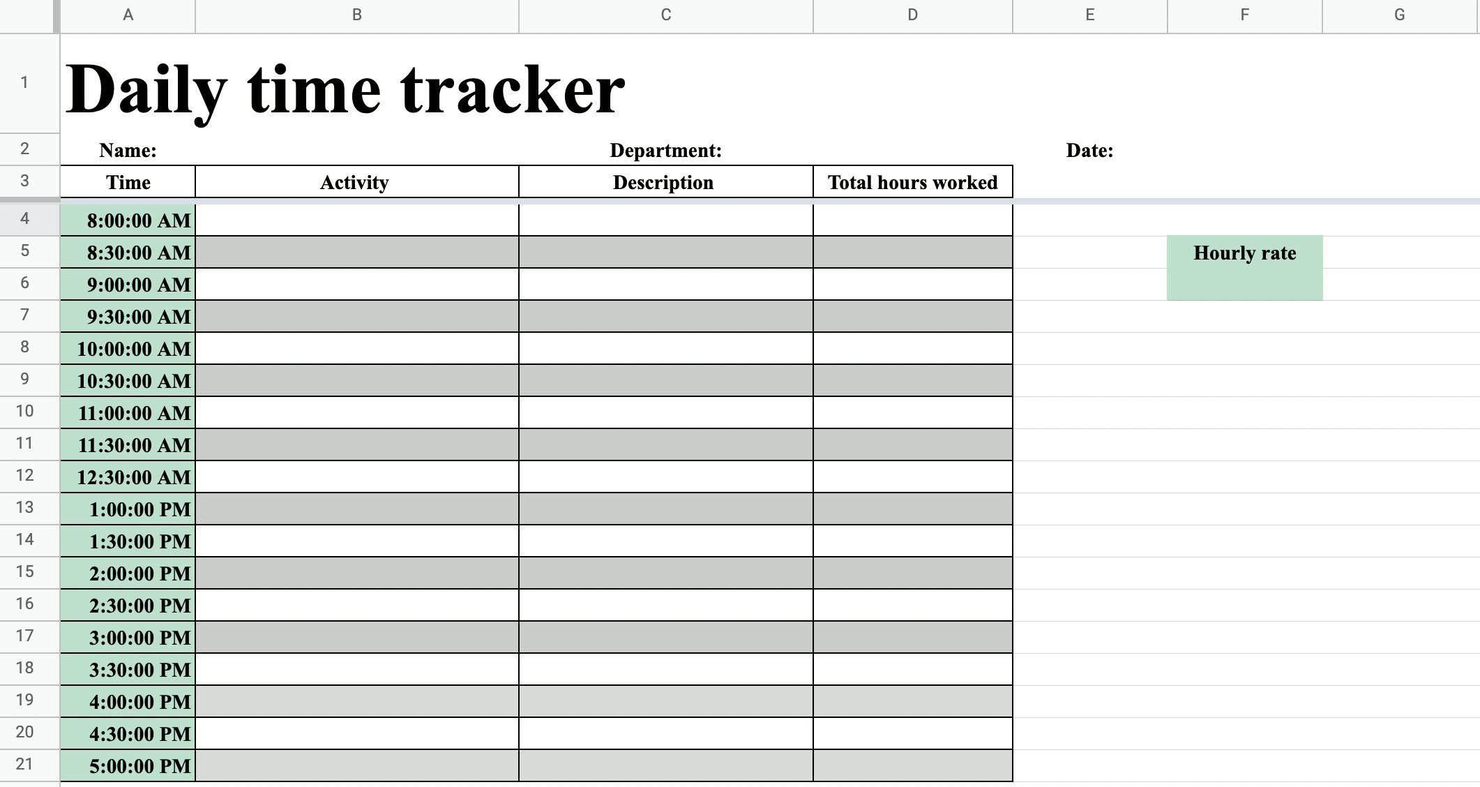 How To Create A Timesheet In Excel Guide With Templates Clickup