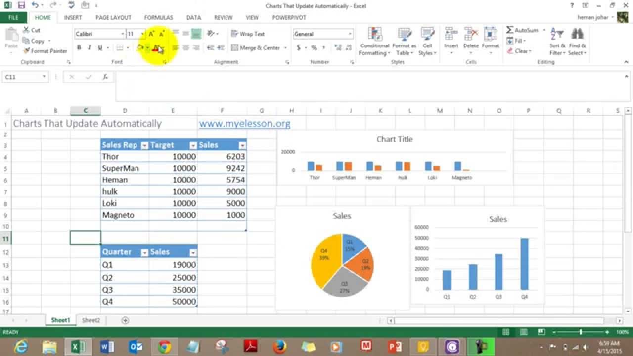 How To Create An Automatically Updating Excel Spreadsheet Printable