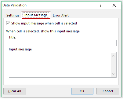 How To Create An Input Message In Excel 3 Easy Steps