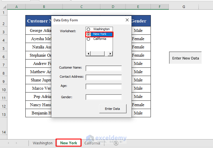 How To Create Data Entry Form In Excel Resource