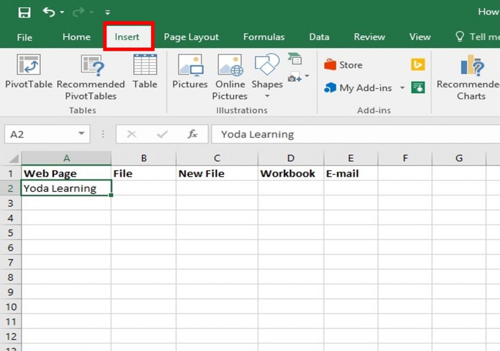 How To Create Hyperlink In Excel