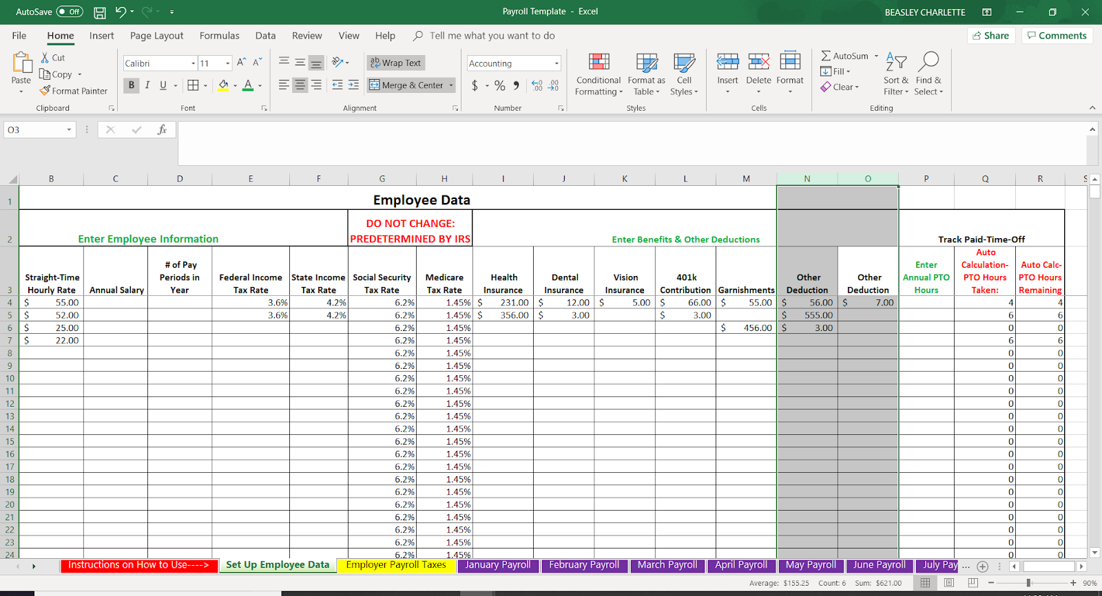 How To Create Payroll In Excel Step By Step Free Template