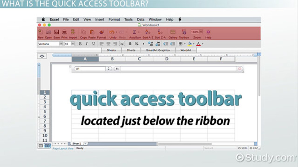 How To Customize The Quick Access Toolbar In Excel Lesson Study Com