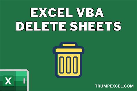 Delete Excel Sheets in VBA Without Confirmation Easily