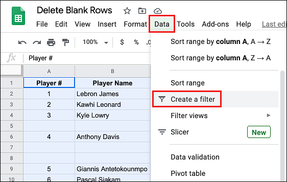 How To Delete Blank Rows In Google Sheets