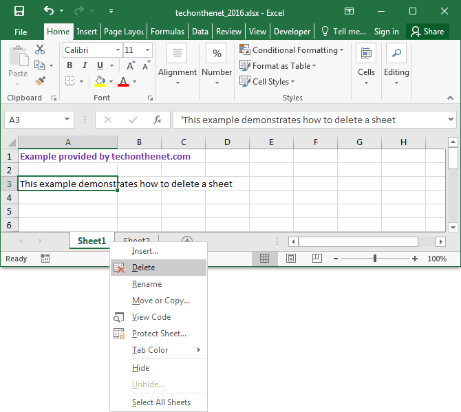 Delete Extra Sheets in Excel 2016 Effortlessly