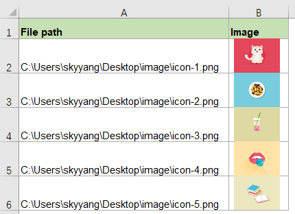 How To Display Images From A Range Of File Paths In Excel