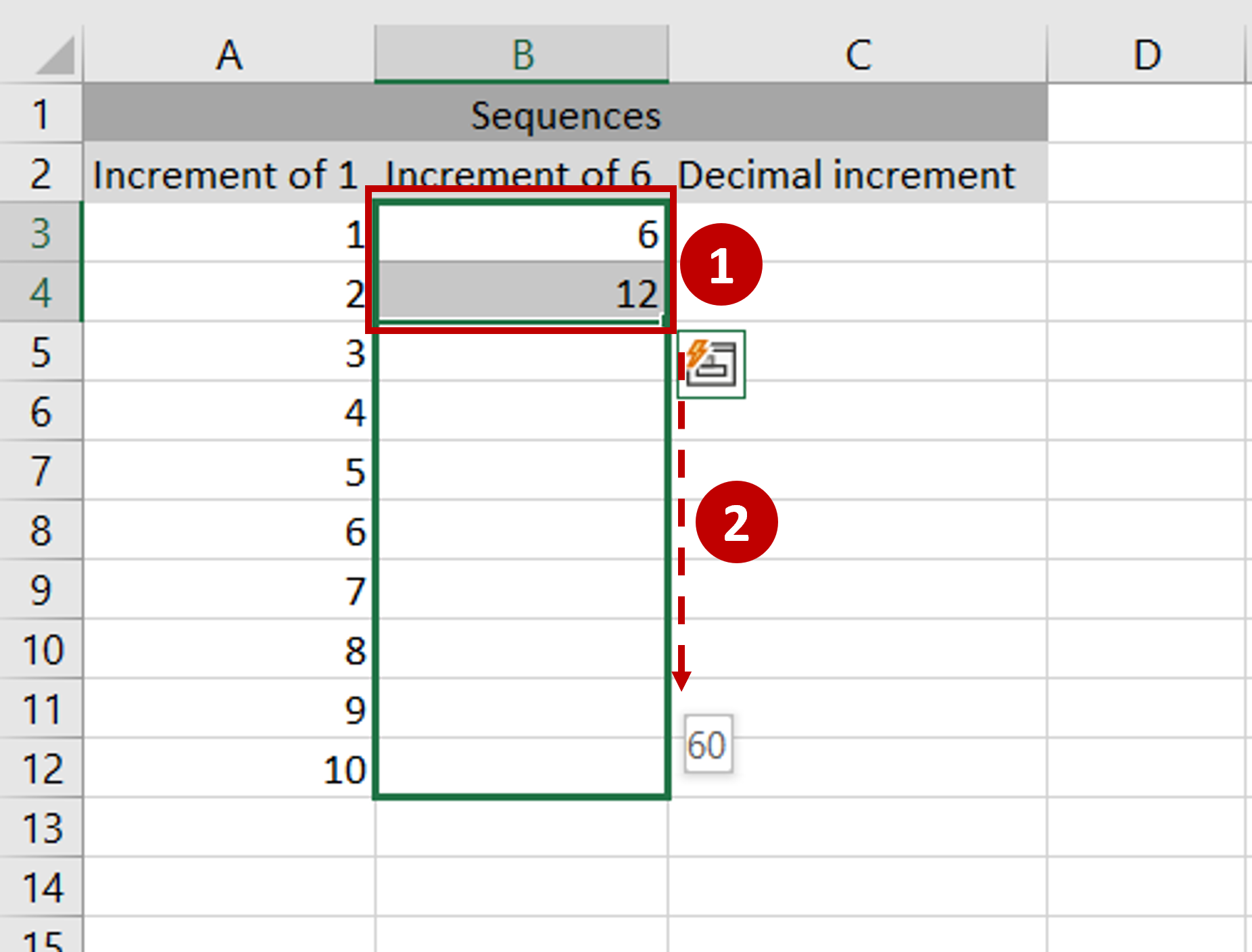 How To Drag Numbers Down In Excel Spreadcheaters