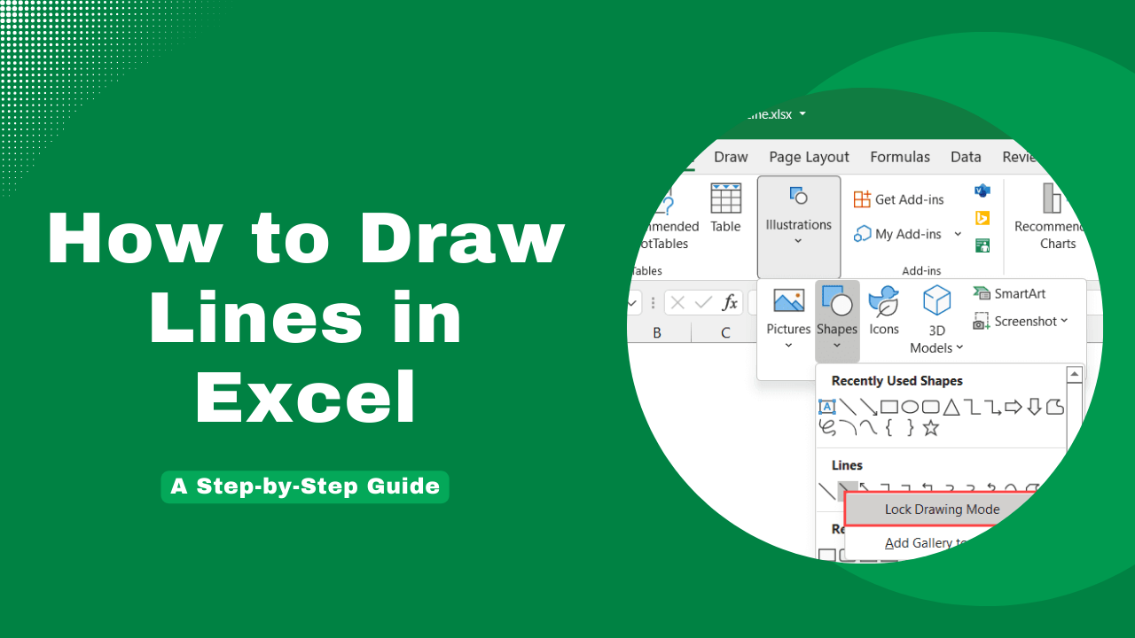 How To Draw Lines In Excel A Step By Step Guide Earn Excel