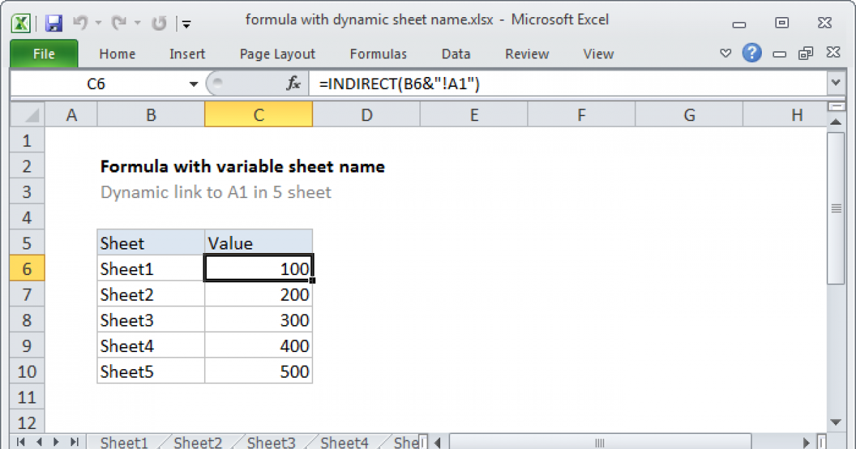 Excel Formula Magic: Dynamically Rename Sheets with Ease