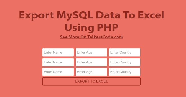 How To Export Mysql Data In Excel Using Php Php Mysql Export Csv Riset