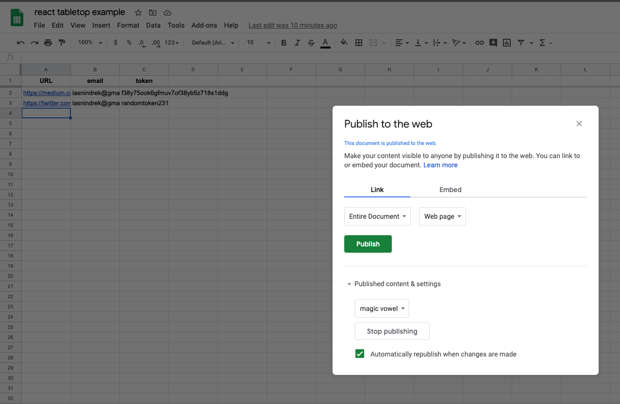 How To Fetch Data From Google Sheets With React And Tabletop Js By