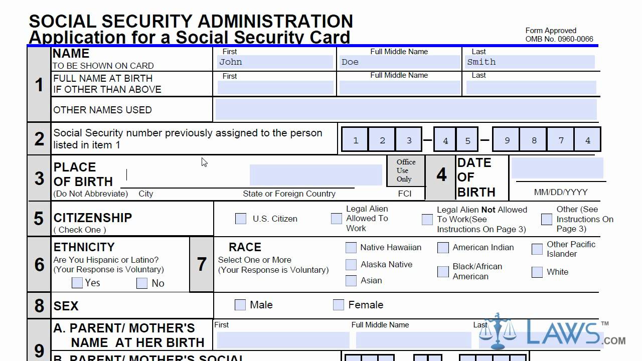 How To Fill Out Form Ss 5 For Social Security Card Application And