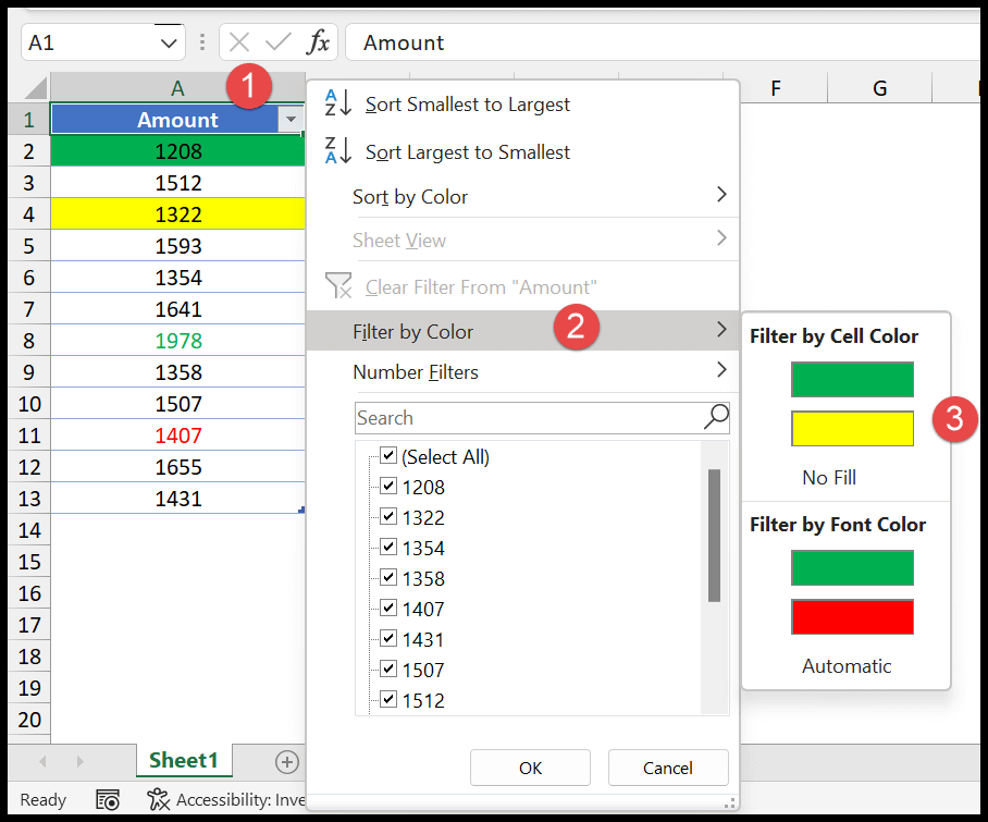 How To Filter By Color In Excel