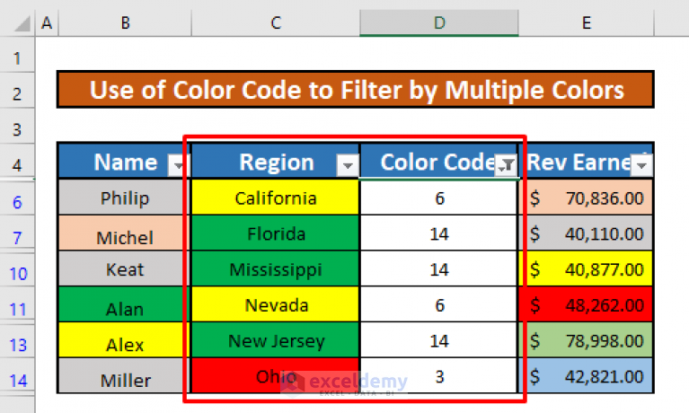 How To Filter By Multiple Colors In Excel 2 Easy Methods