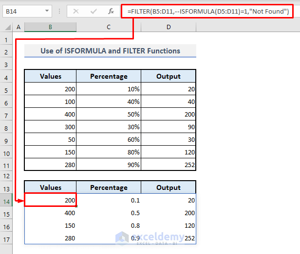 How To Filter Cells With Formulas In Excel 2 Ways Exceldemy