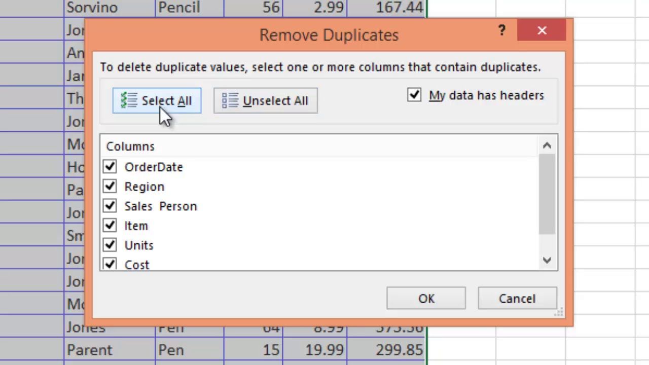 How To Find And Remove Duplicates Records In Microsoft Excel 2016