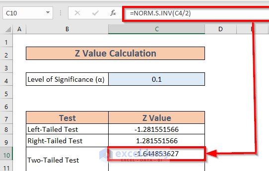 How To Find Critical Value In Excel 2 Useful Methods Exceldemy