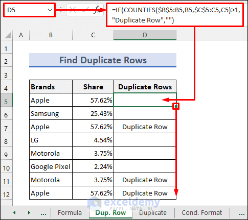 How To Find Duplicate Values In Excel Using Formula Youtube