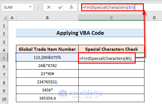 How To Find Special Characters In Excel