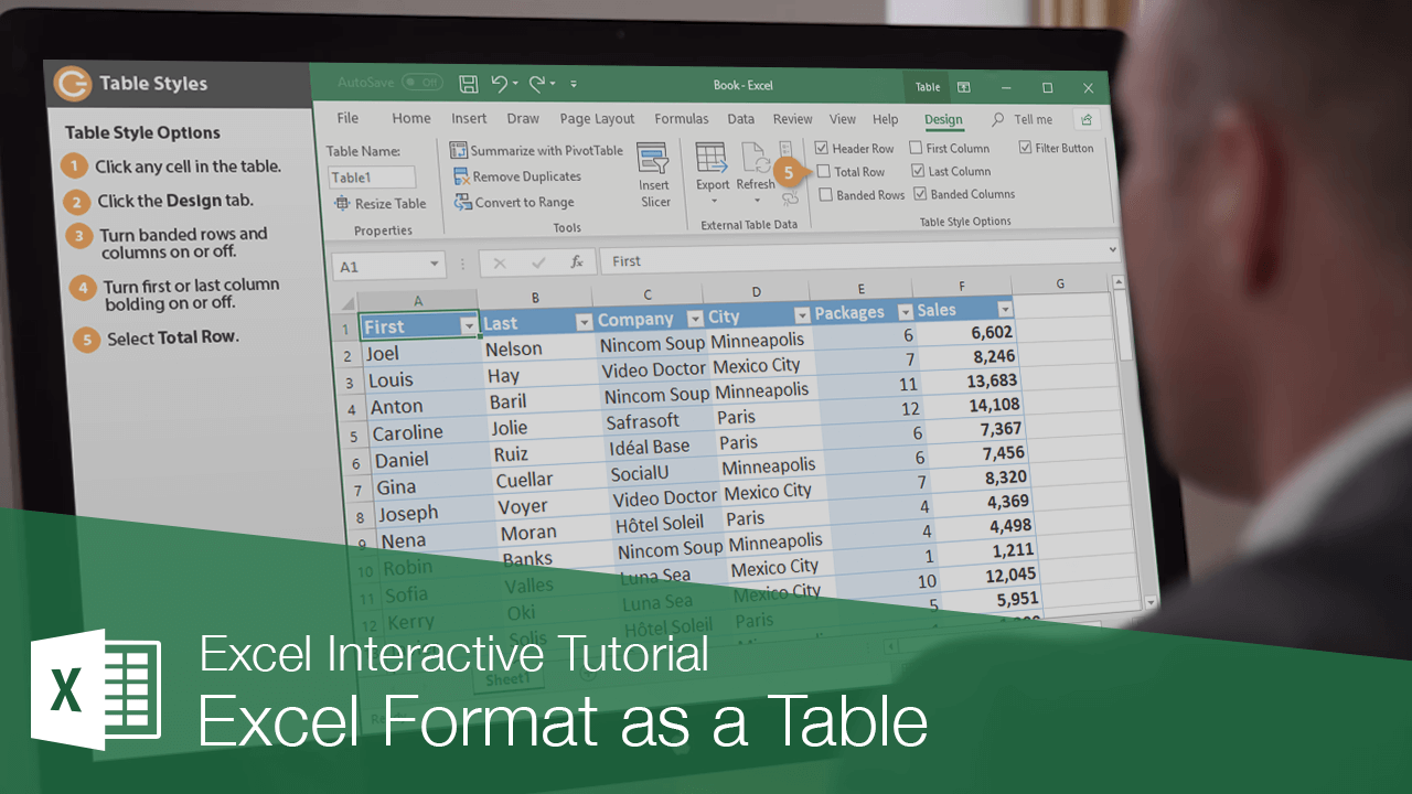 How To Format A Table In Excel