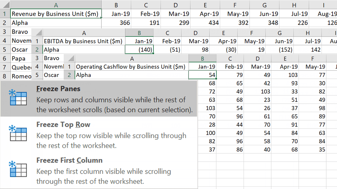 How To Freeze Panes Across Multiple Excel Worksheets Spreadsheet Vault