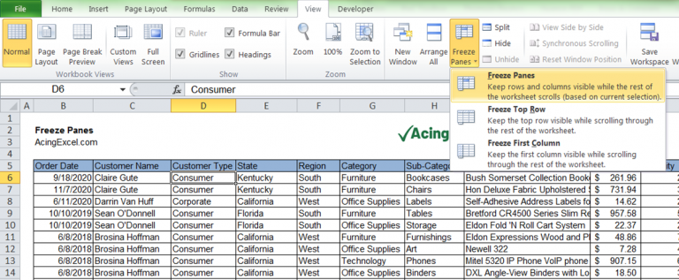 How To Freeze Panes In Excel Step By Step For Pc And Mac