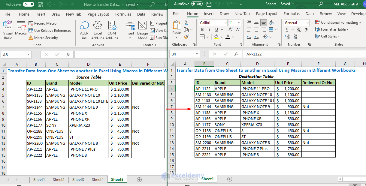 5 Easy Steps to Transfer Excel Sheet Data