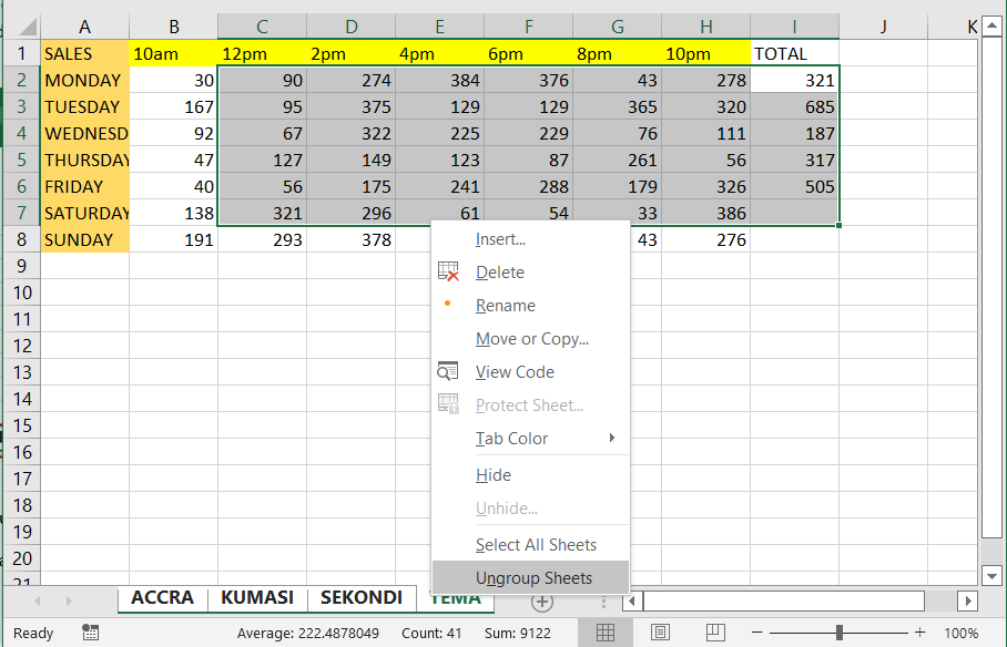 How To Group And Ungroup Worksheets In Excel Techpady