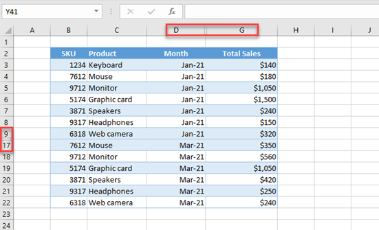 How To Hide And Unhide Rows And Columns In Excel Excel Tips And