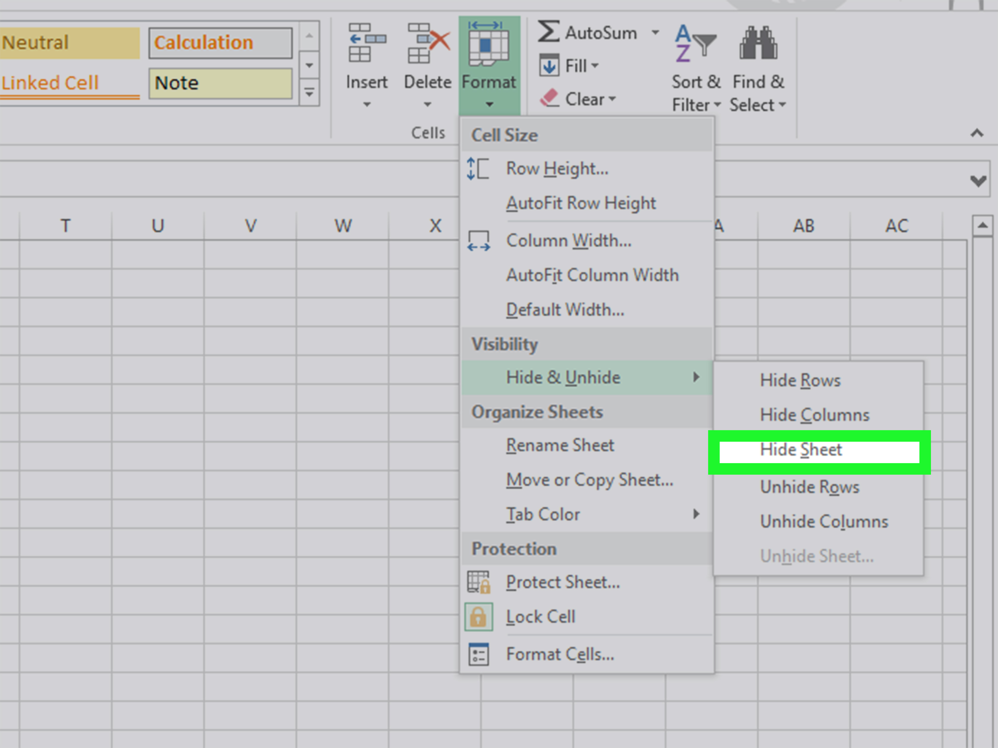 How To Hide The Excel Sheet