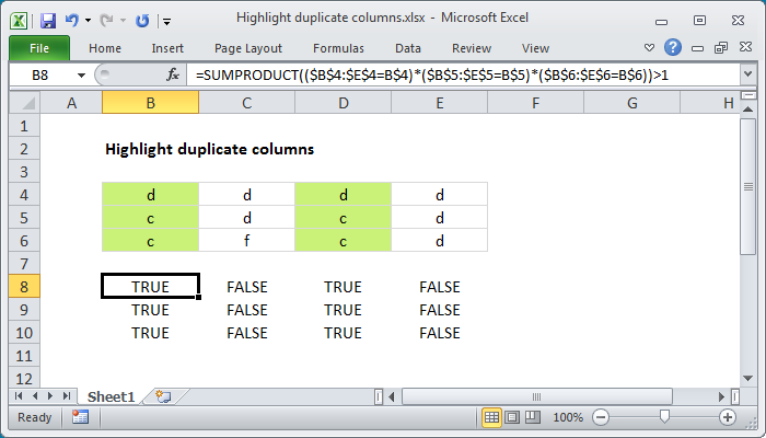 How To Highlight Duplicate Values In 2 Columns In Excel Printable Templates