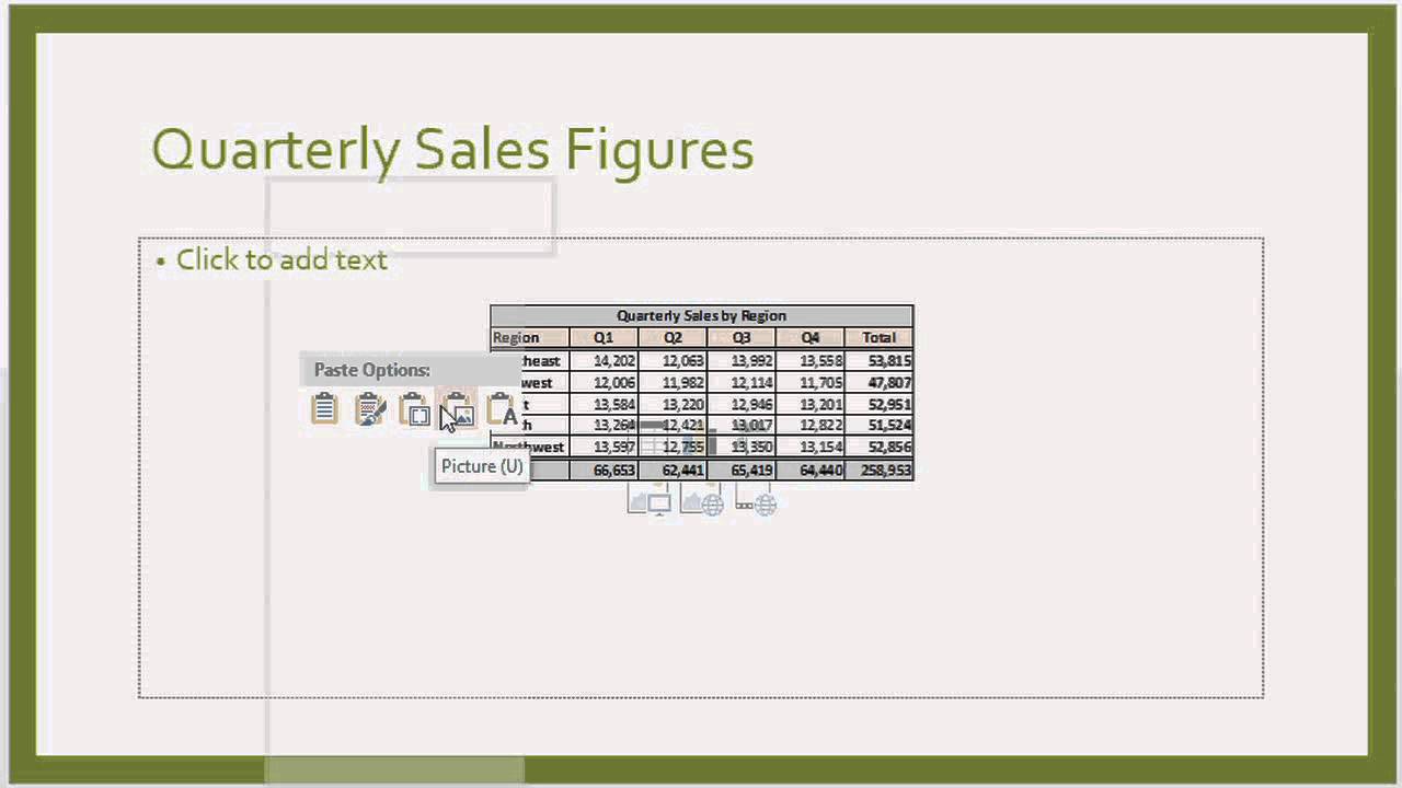 Import Excel Sheet into PowerPoint Easily