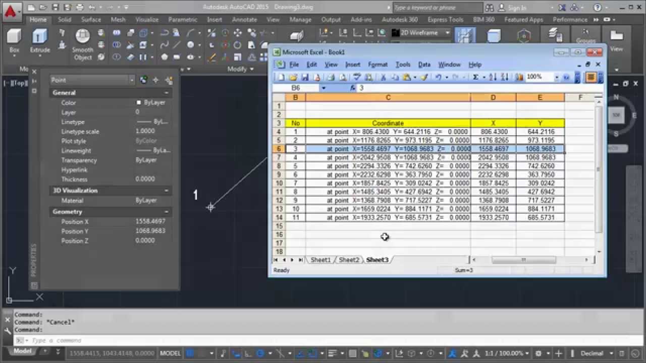 How To Import Text From Autocad To Excel Youtube