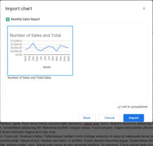 How To Insert A Google Sheets Chart Into A Google Docs Document