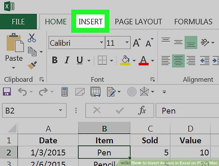 How To Insert Arrows In Excel On Pc Or Mac 8 Steps