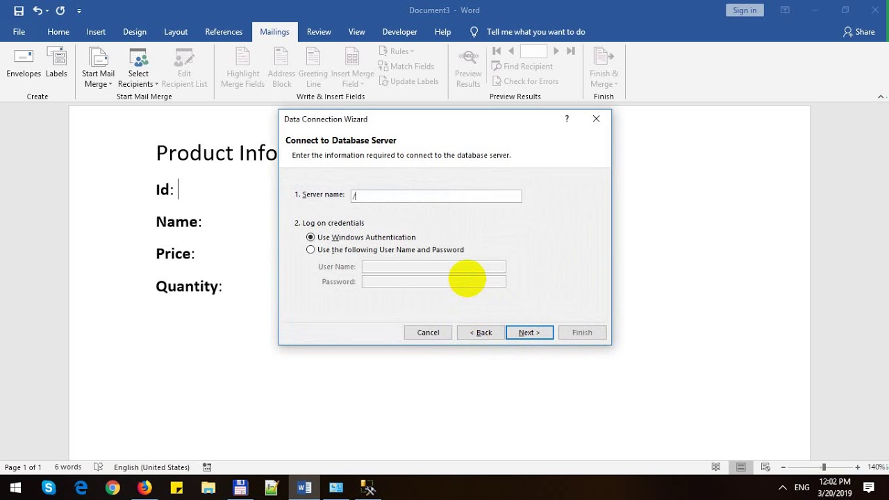 How To Insert Excel Files Into A Word 2019 Document Youtube