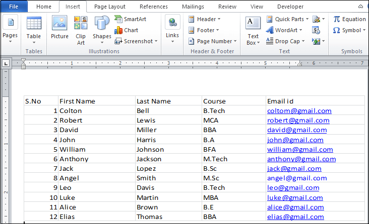 How To Insert Excel Spreadsheet Into Word Document 2010 2013