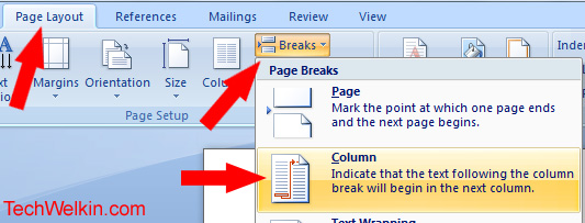 How To Insert Page Breaks Before Columns Corporationtop