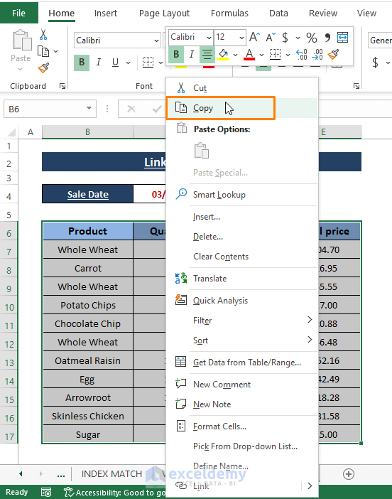 How To Link Cells For Sorting In Excel 5 Methods Exceldemy