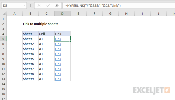 5 Ways to Link Multiple Excel Sheets to One